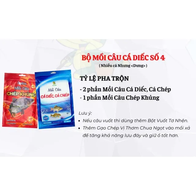 Bộ mồi câu cá Diếc số 4