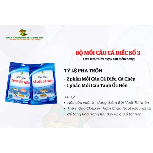 Bộ mồi câu cá Diếc số 3